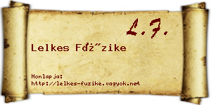 Lelkes Füzike névjegykártya